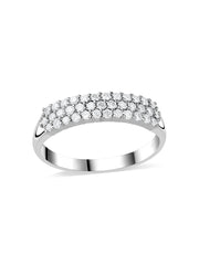 3 Row Lab Grown Diamond Band Ring