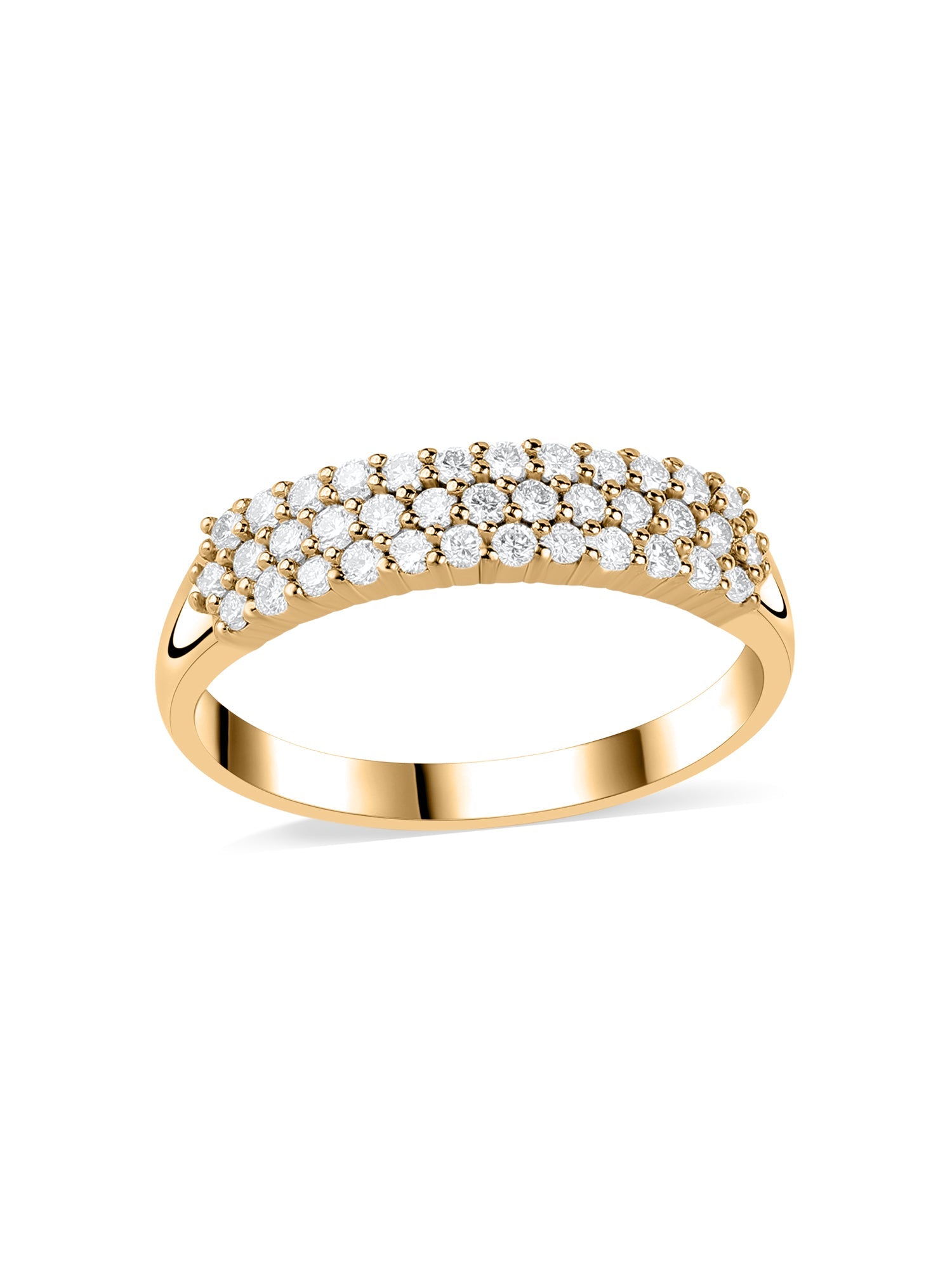 3 Row Lab Grown Diamond Band Ring