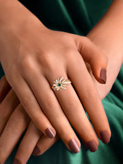 Flower Emerald Ring For Women