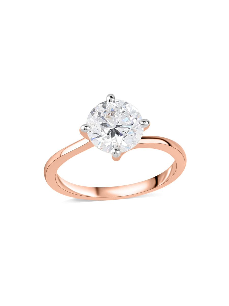 Ornate 2 Carat Lab Grown Diamond Solitaire Ring