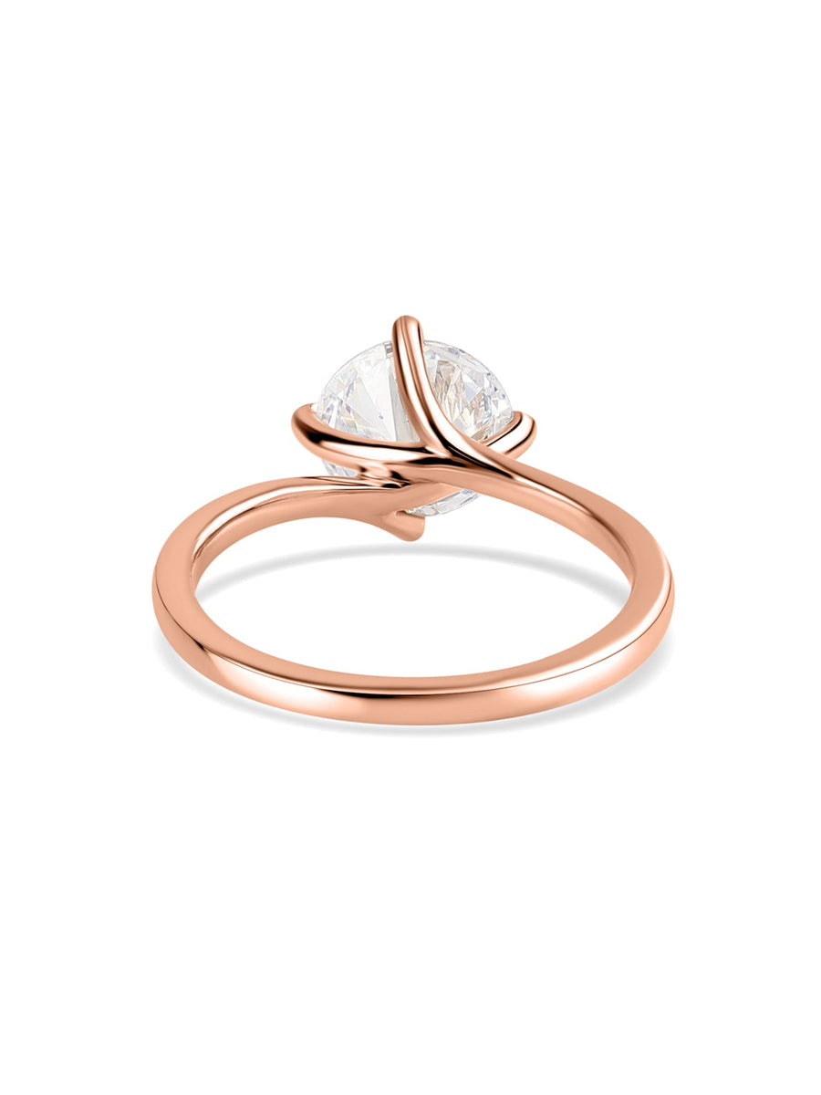 Ornate 2 Carat Lab Grown Diamond Solitaire Ring