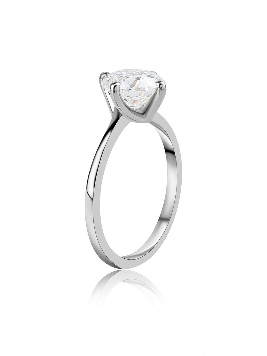 Ornate 2 Carat Lab Grown Diamond Solitaire Ring