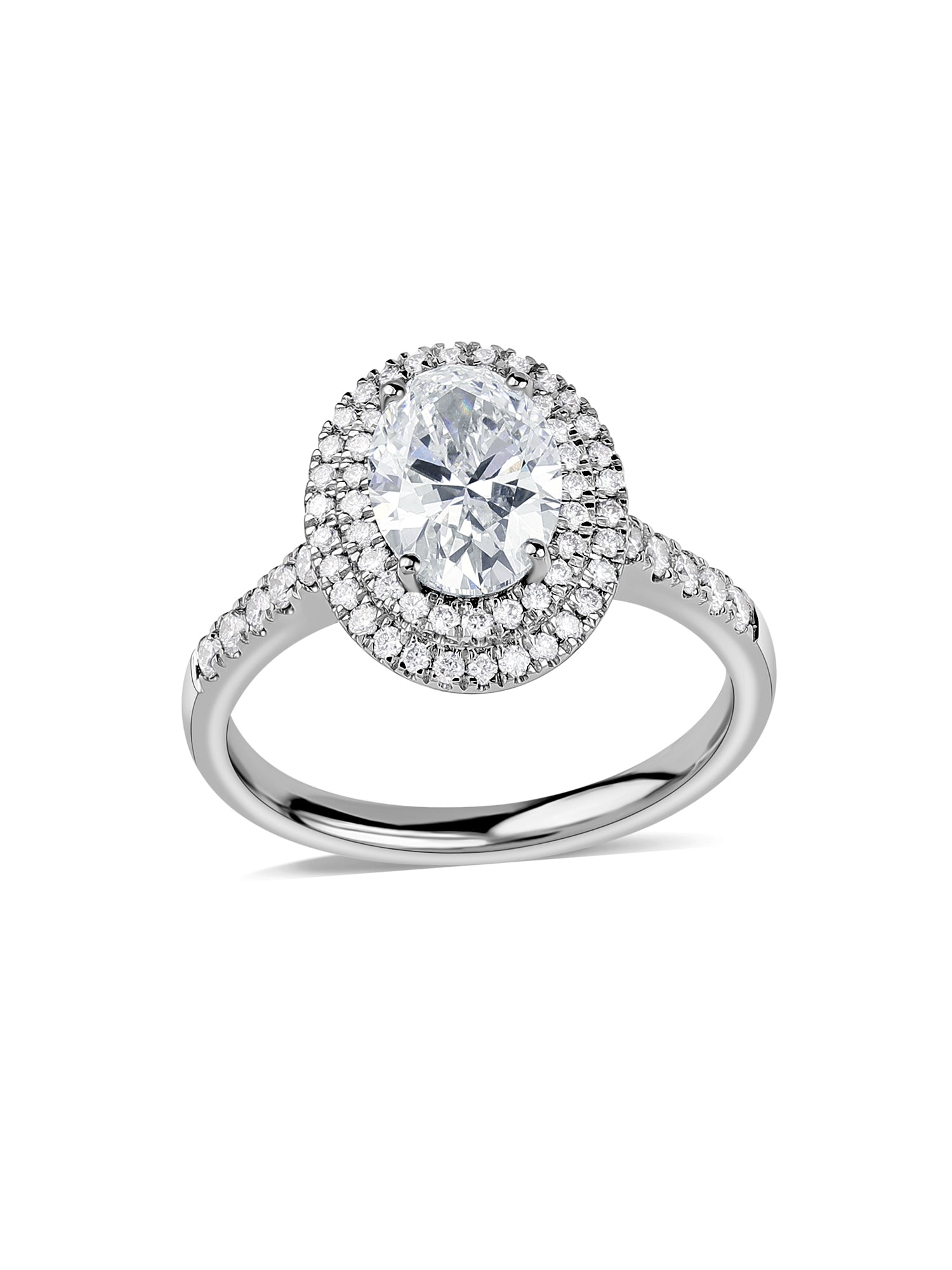 1.5 Carat Lab Grown Diamond Halo Ring