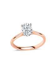 Lab Grown 1 Carat Oval Solitaire Diamond Ring