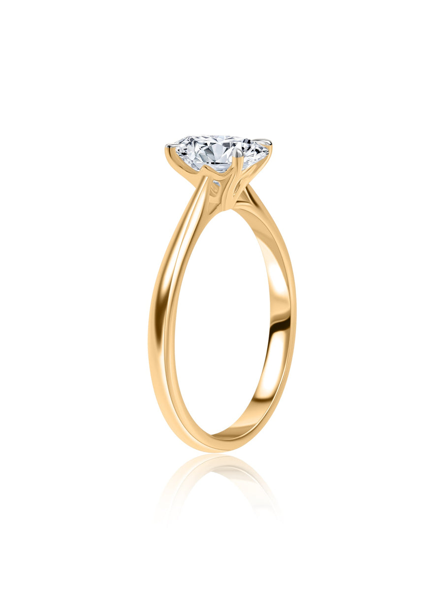 1 Carat Oval Solitaire Diamond Ring