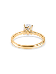 Lab Grown 1 Carat Oval Solitaire Diamond Ring