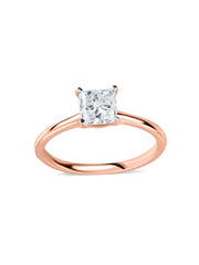 Lab Grown 1 Carat Princess Cut Diamond Ring