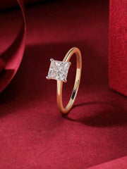 Lab Grown 1 Carat Princess Cut Diamond Ring