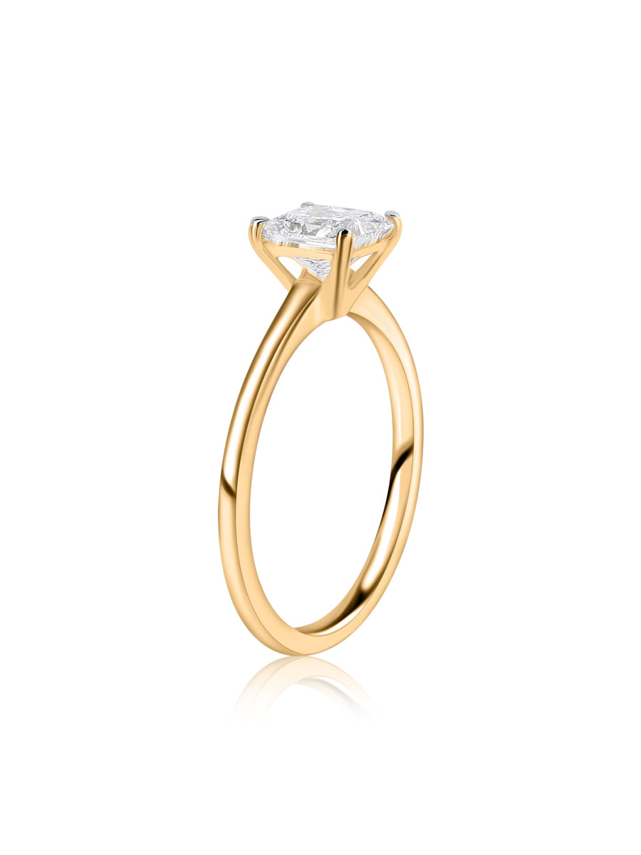 Lab Grown 1 Carat Princess Cut Diamond Ring