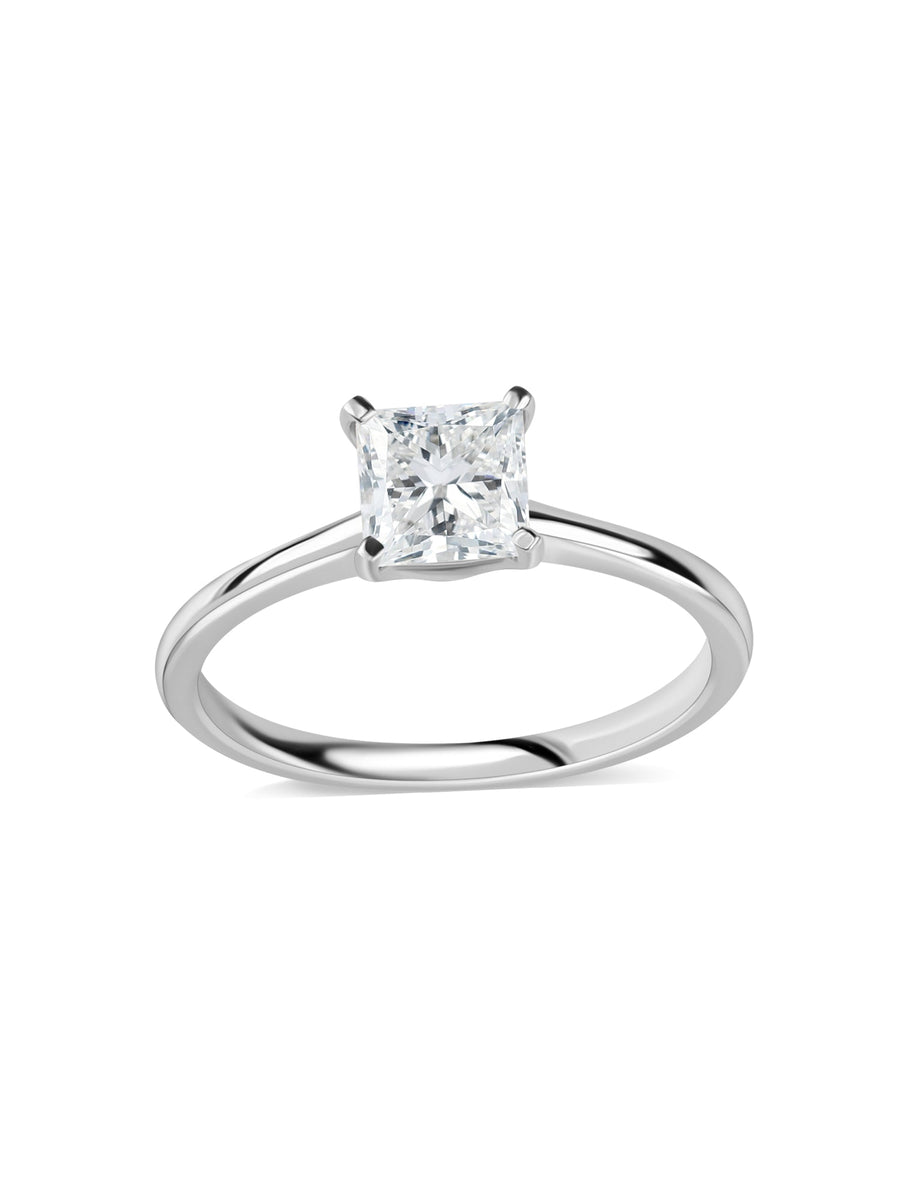 Lab Grown 1 Carat Princess Cut Diamond Ring