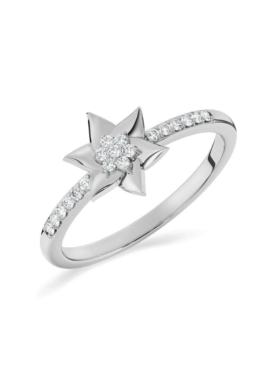 Lab Grown Starry Diamond Ring In Gold