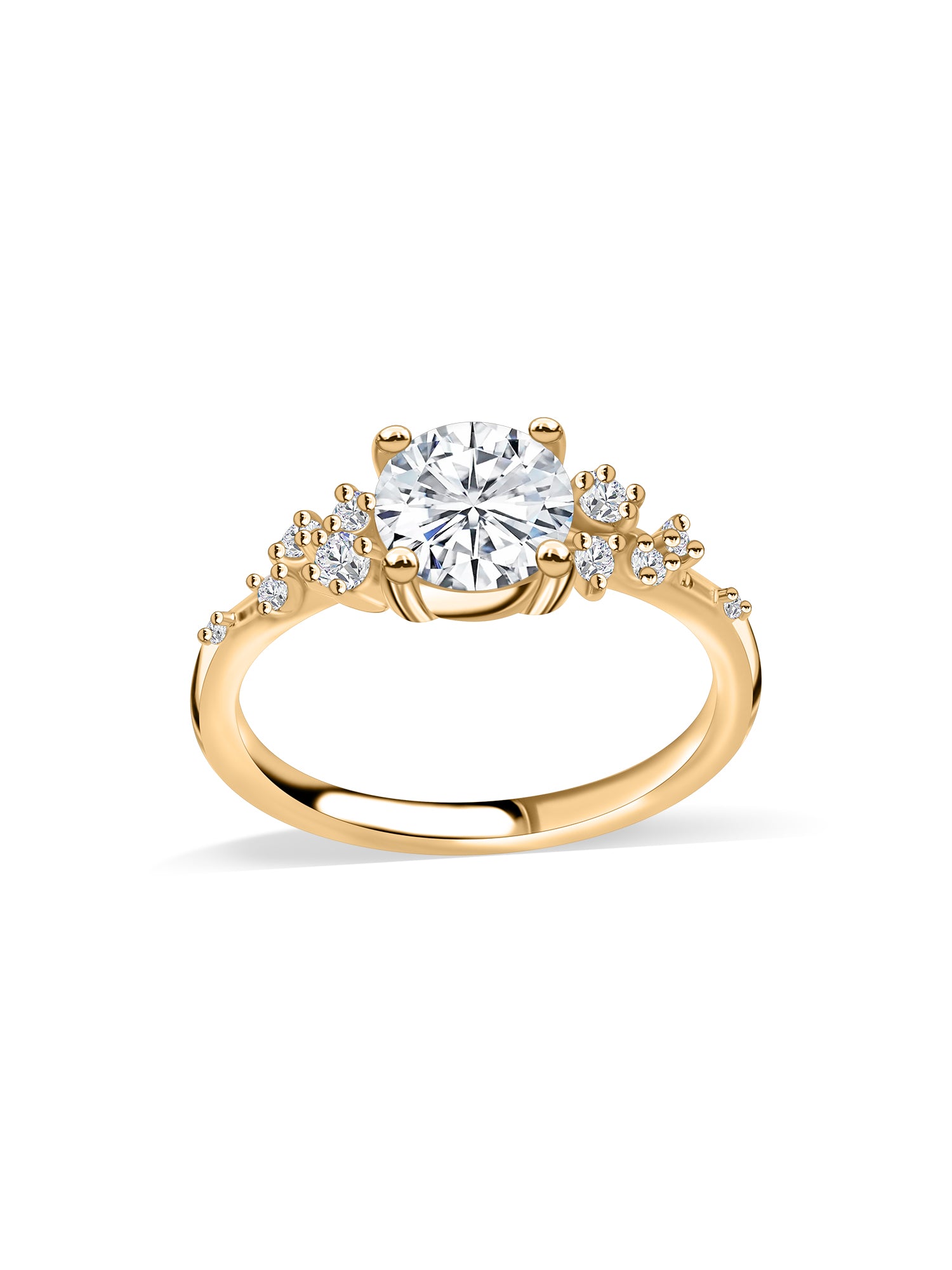 Glory Lab Grown Diamond Solitaire Gold Ring