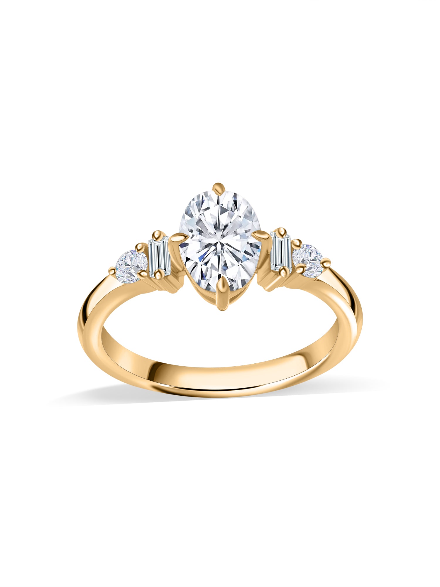 Luxe 1 Carat Lab Grown Diamond Oval Solitaire Ring