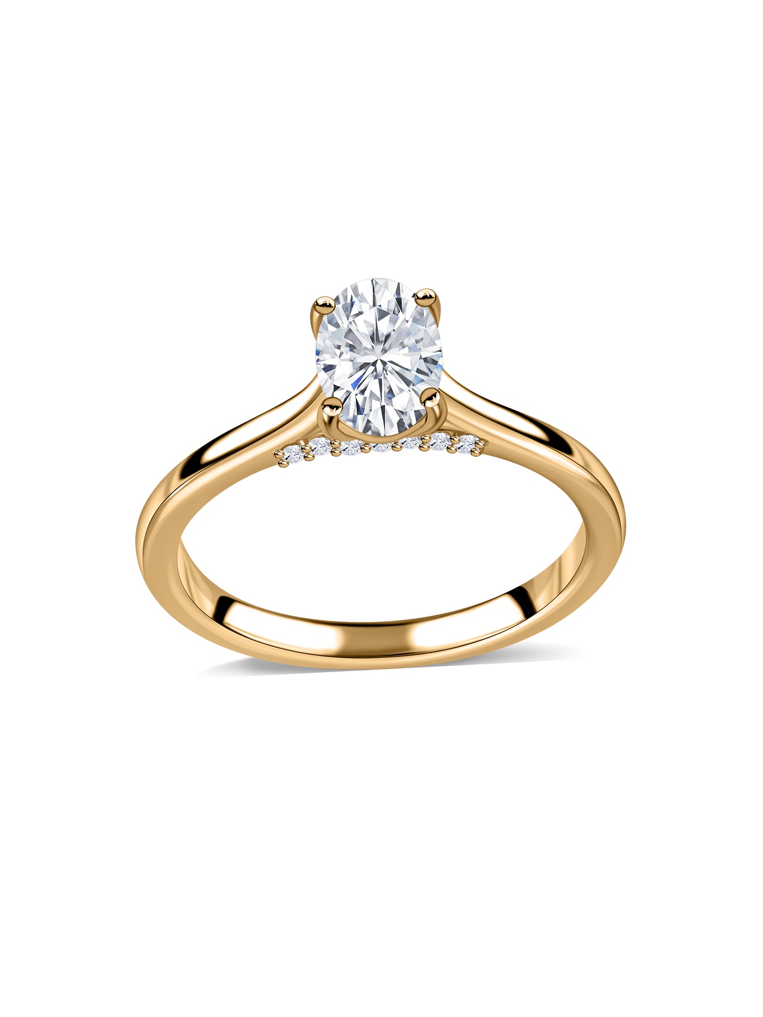 Amora Lab Grown Diamond Oval Solitaire Engagement Ring