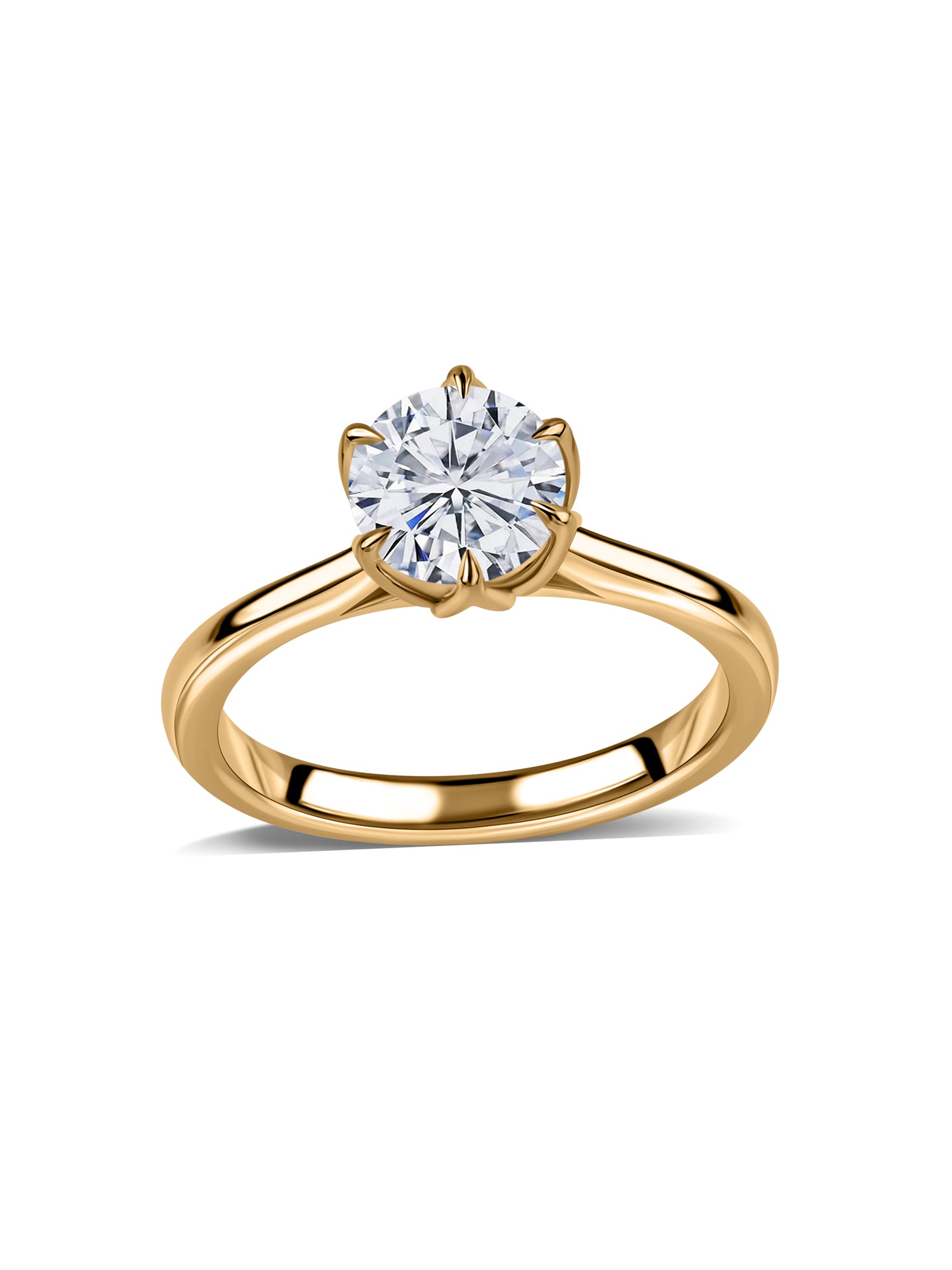 Twisted Shank Lab Grown Diamond Engagement Ring