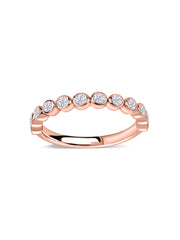 Dazzling Bezel Diamond Band Ring