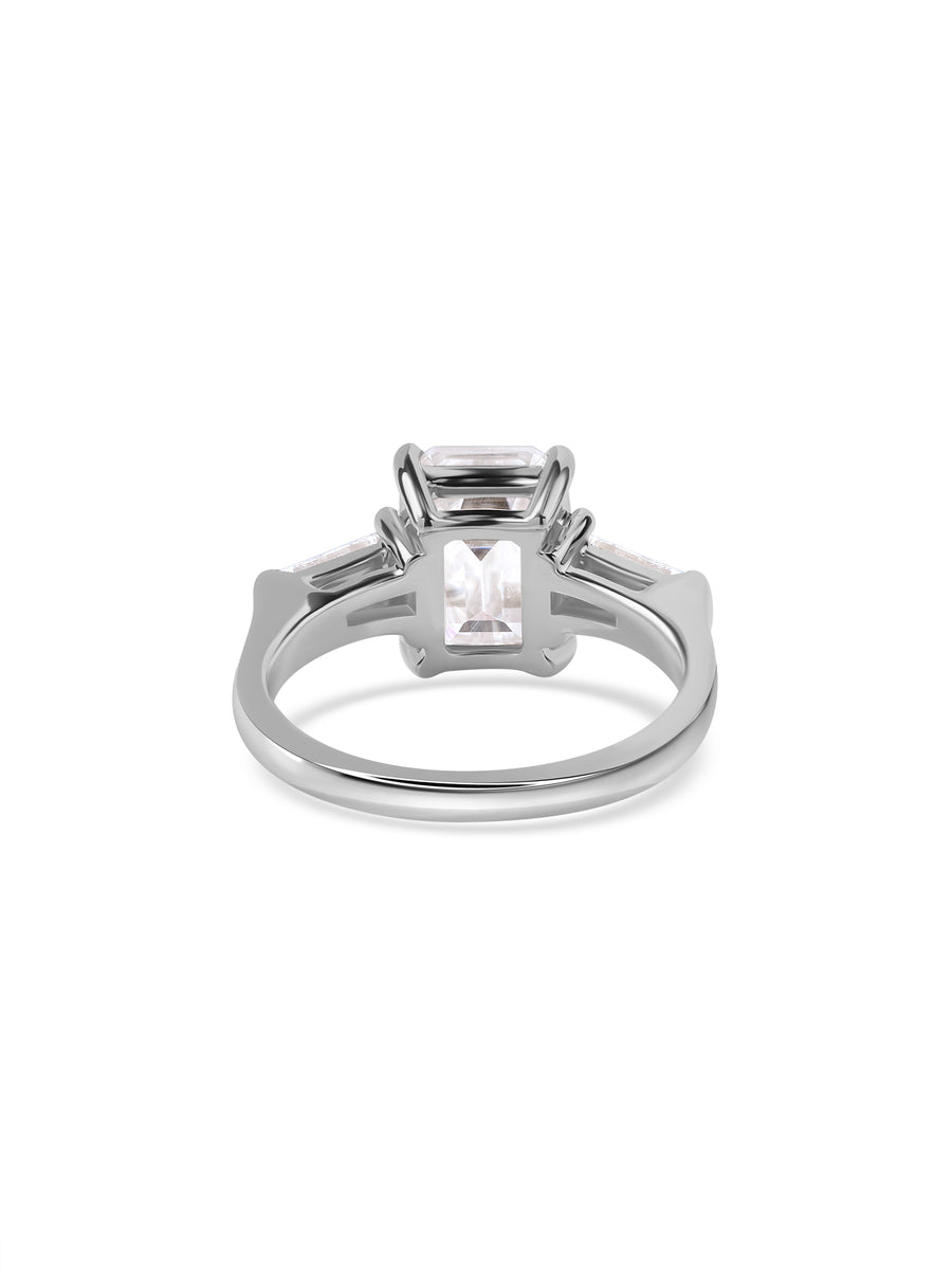 3 Carat Emerald Cut Lab Diamond Ring