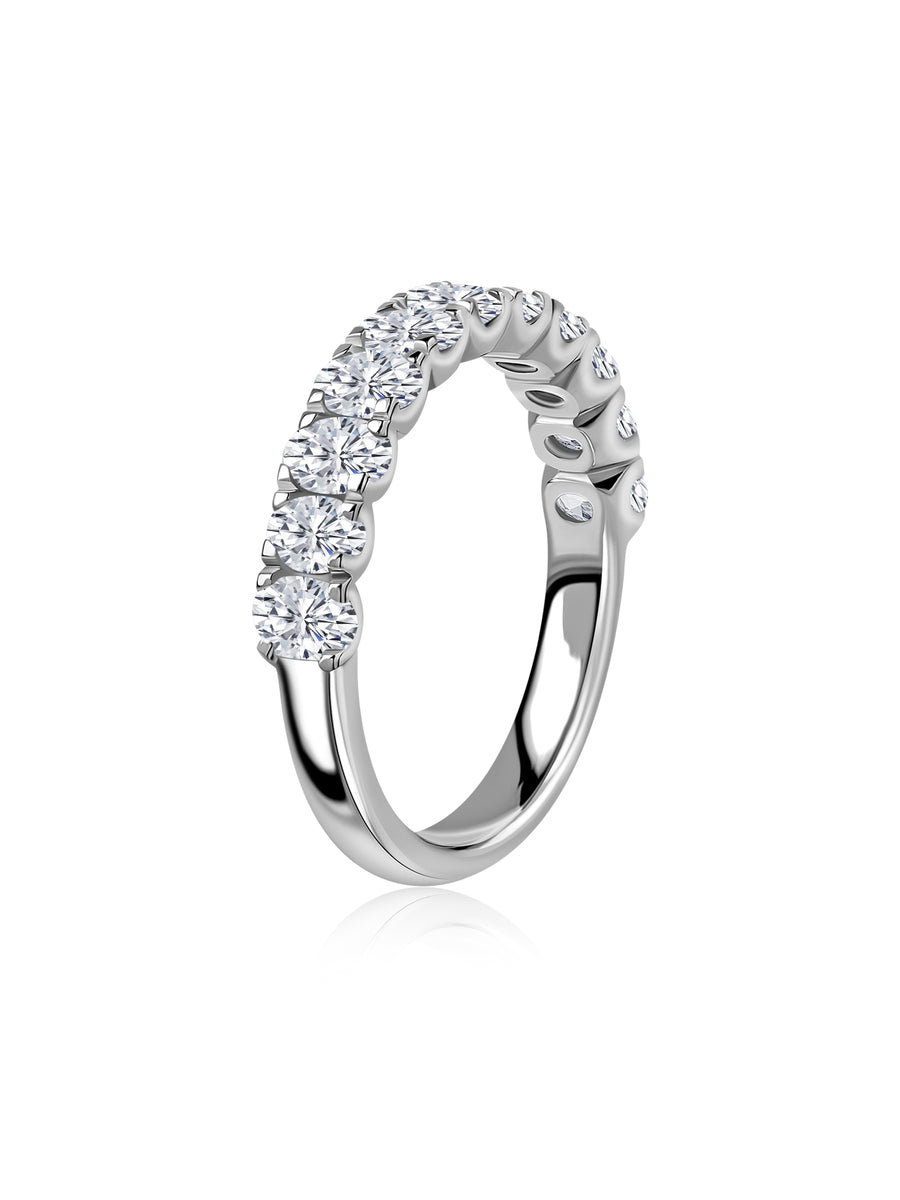 Lab Diamond Oval Wedding Band Ring