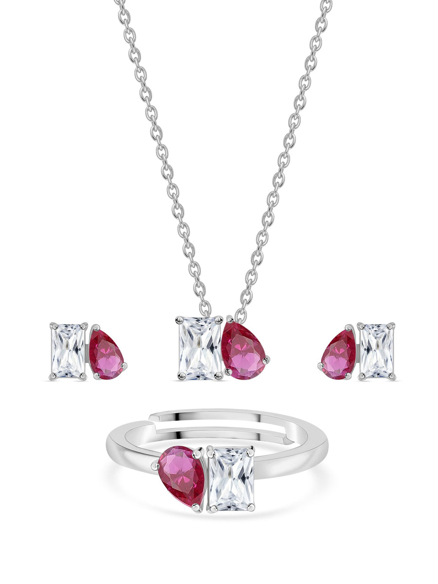Togetherness Toi Et Moi Red Ruby Set