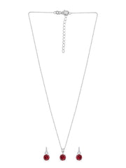 Ruby Solitaire Set For Women