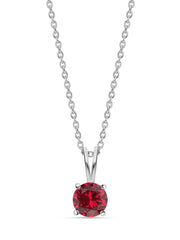 Daily Wear 2 Carat Ruby Solitaire Pendant