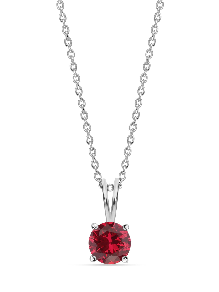 Daily Wear 2 Carat Ruby Solitaire Pendant