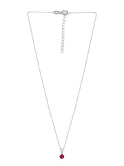 0.5 Carat Ruby Daily Wear Solitaire Pendant With Chain