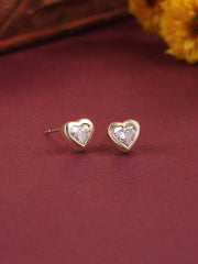 Lab Grown 0.50 Carat Heart Diamond Stud Earrings
