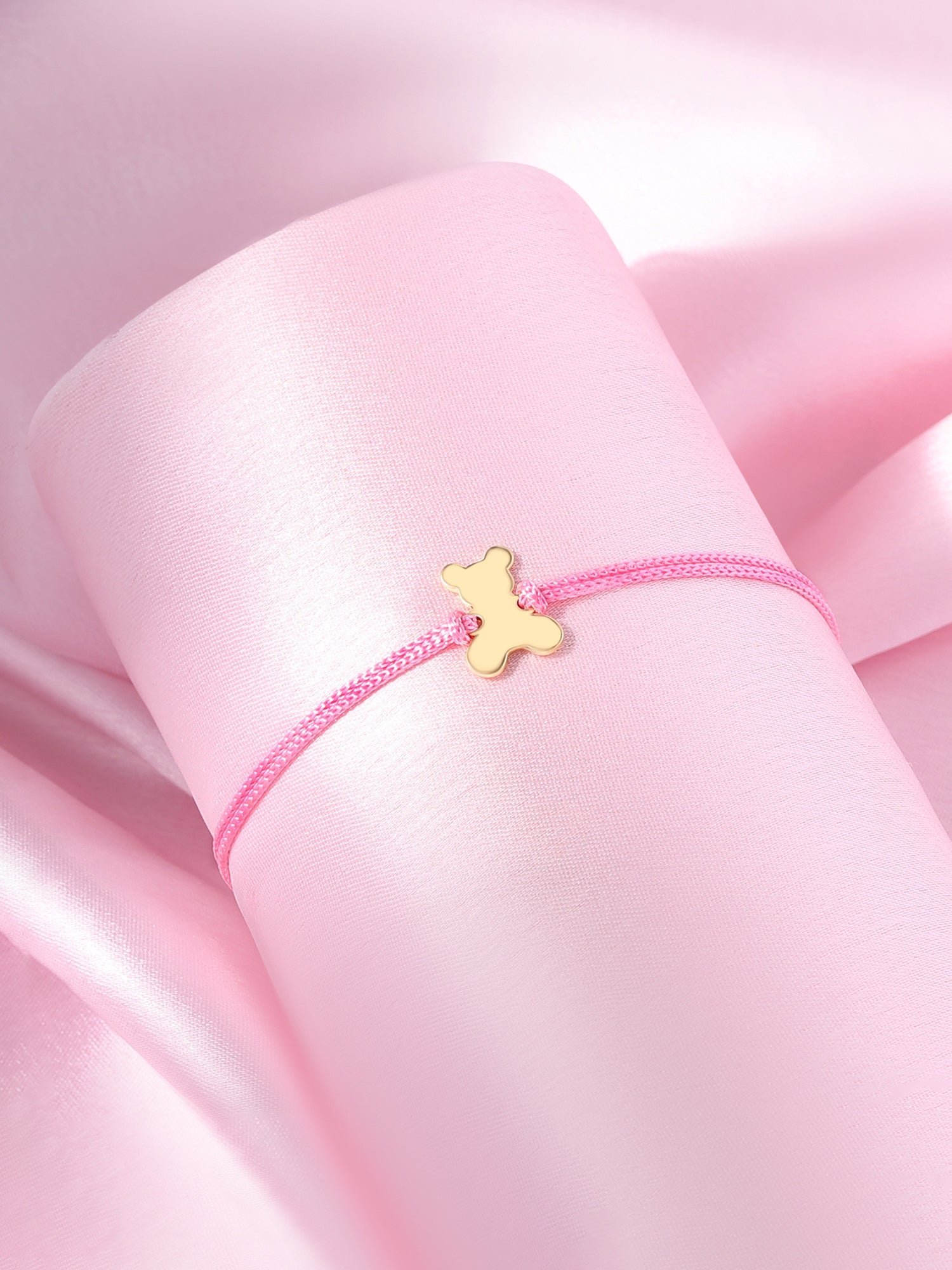 Be My Teddy Adjustable Yellow Gold Bracelet For Valentine-1