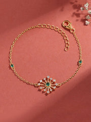 Sparkles Emerald Chain Bracelet For Women-1