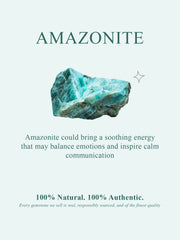 Natural Amazonite & Zircon Silver Jewellery Set