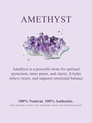 Natural Amethyst & Zirconia Silver Jewellery Set