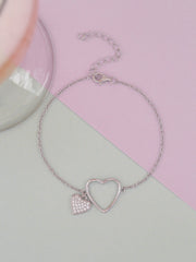 CHARMING HEART SILVER BRACELET
