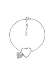 Charming Heart Silver Bracelet-02
