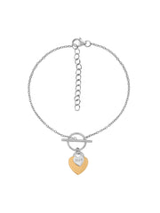 Heart Charm Toggle Bracelet