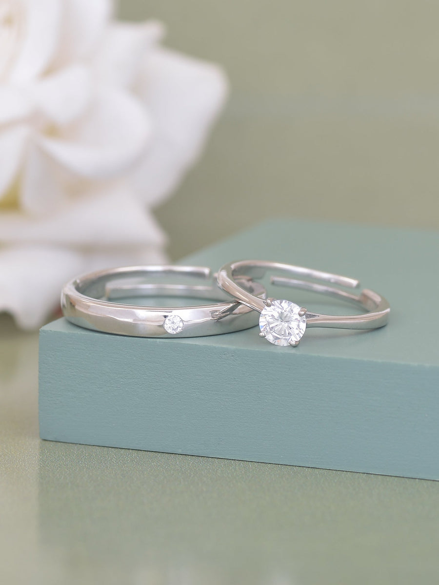 ADJUSTABLE SILVER RINGS FOR COUPLE-2