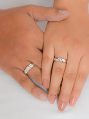 HEART DESIGN 925 SILVER COUPLE RING-1
