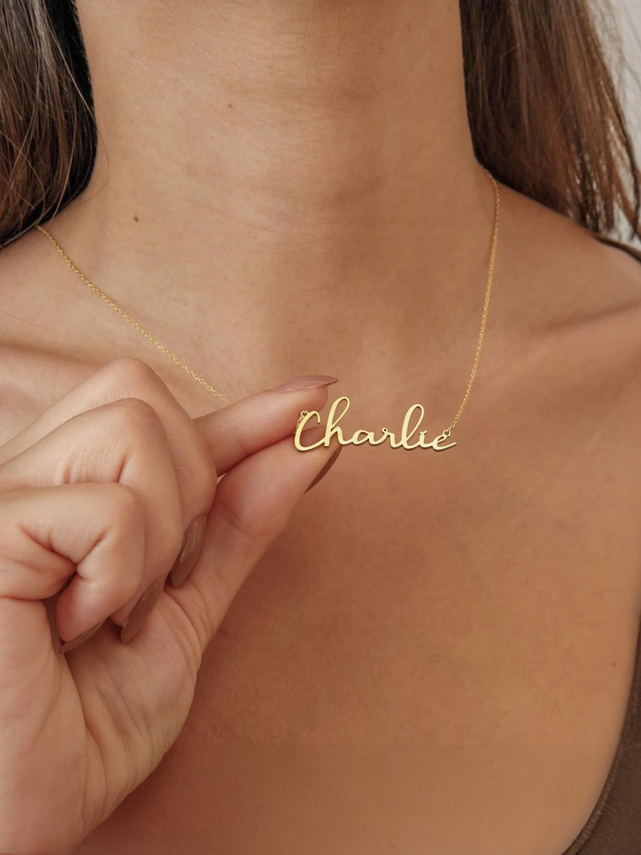 Yellow Gold Name Necklace