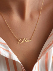 Personalised Name Pendant With Chain