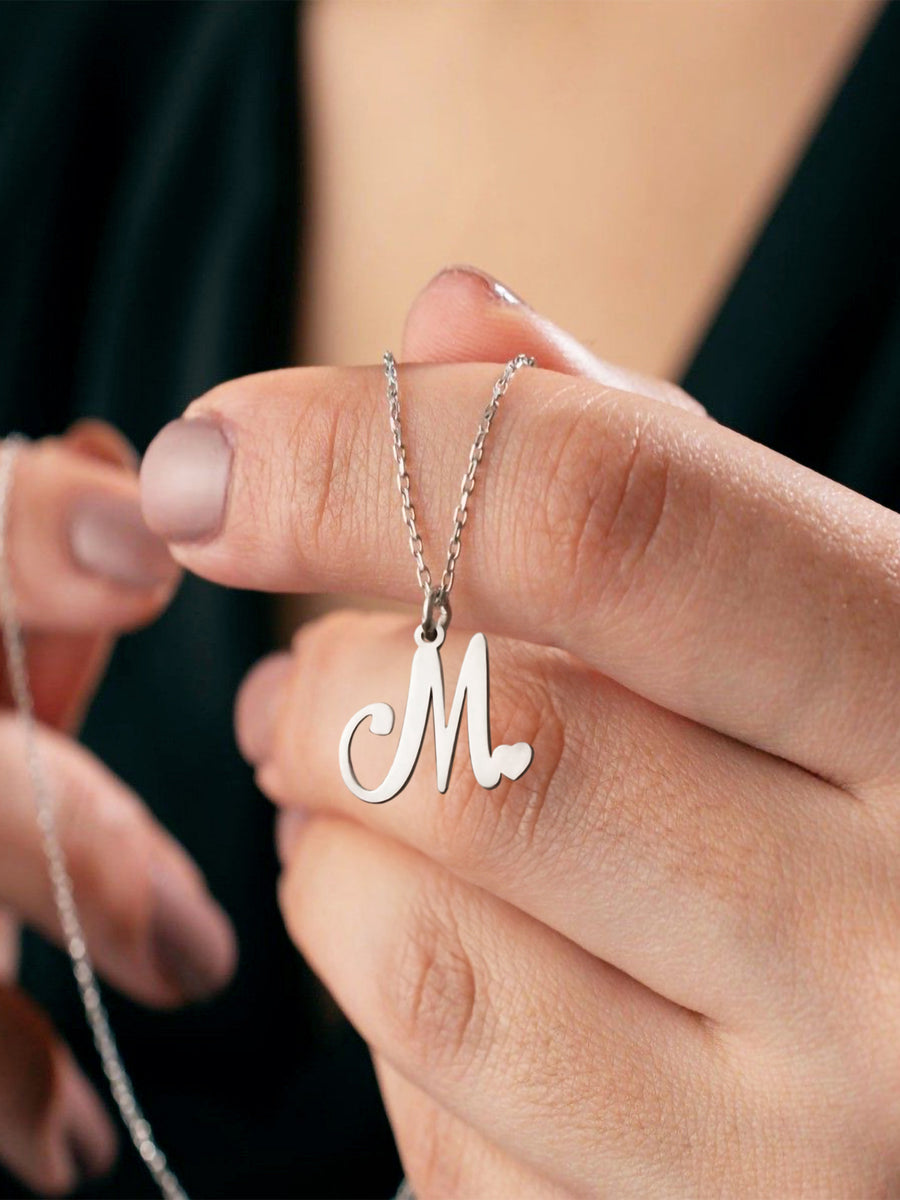Customised Alphabet Heart Necklace