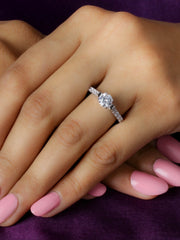 ORNATE 1 CARAT SOLITAIRE STORY RING FOR WOMEN-2