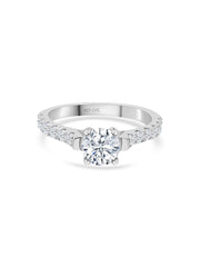 Ornate 1 Carat Solitaire Story Ring For Women