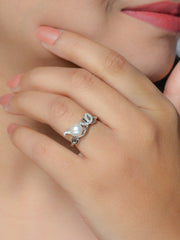 PEARL LOVE 925 STERLING SILVER RING