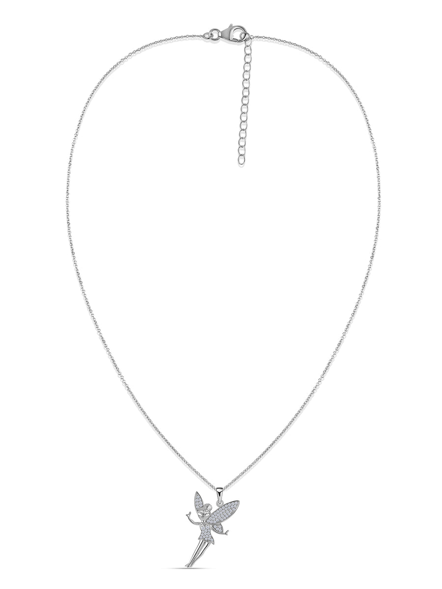 American Diamond Angel Pendant In 925 Silver