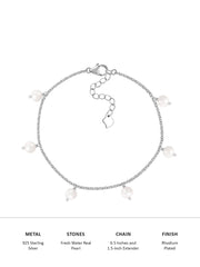 Pure Pearl Moti Bracelet In Pure Silver-7