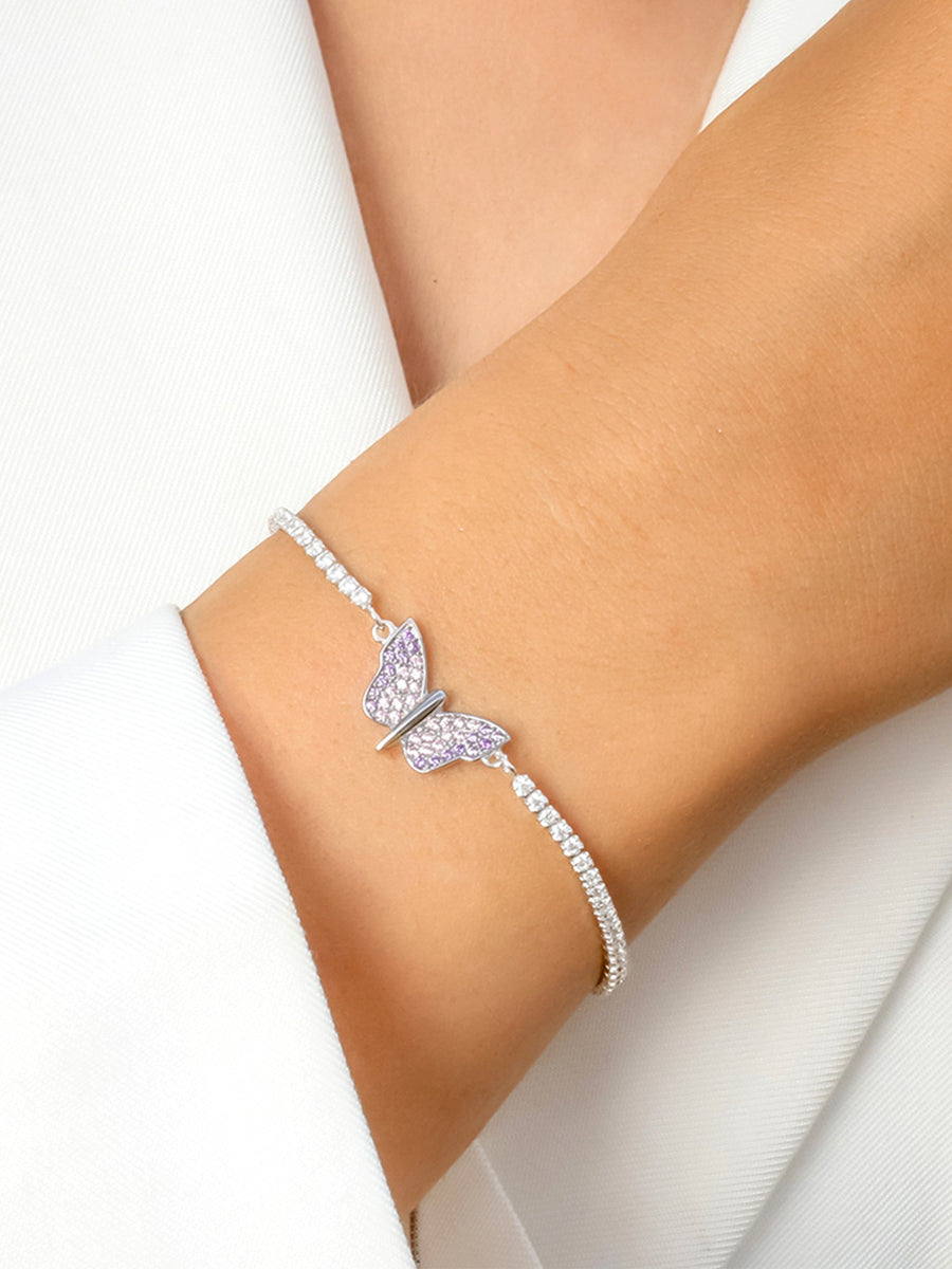 Butterfly Design Silver Bracelet-2
