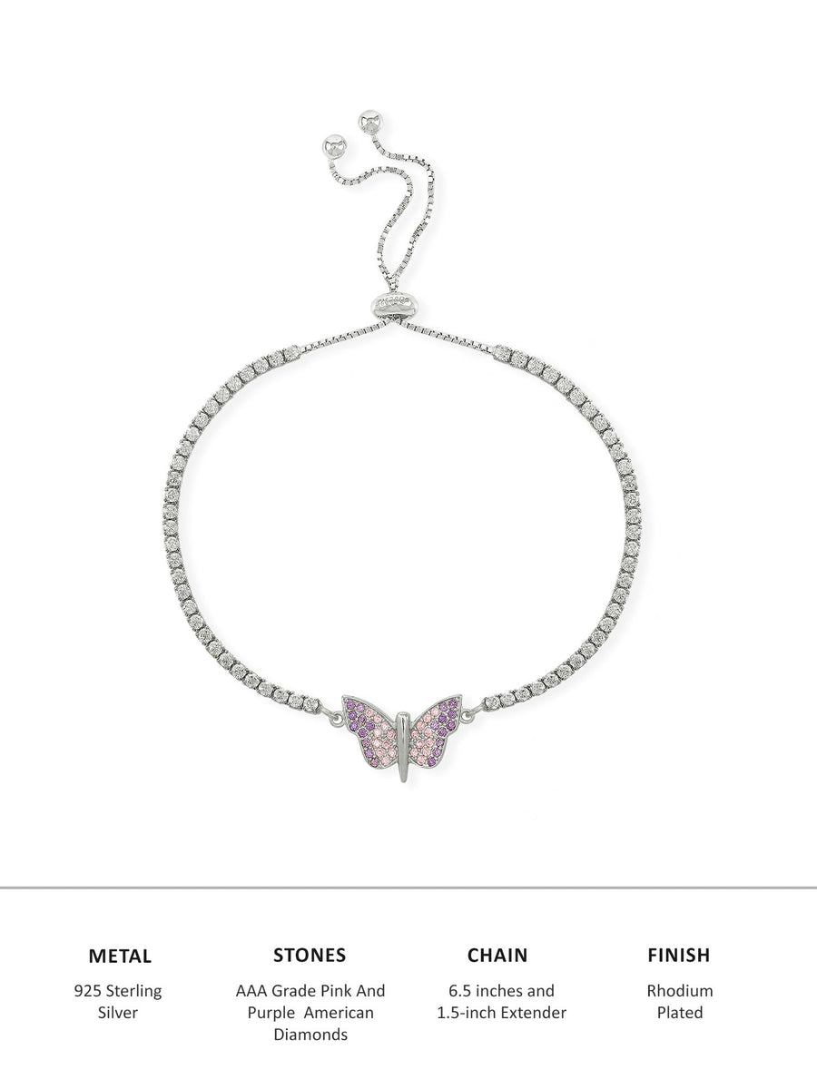 Butterfly Design Silver Bracelet-6