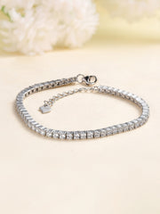 American Diamond Tennis Bracelet Silver 925