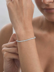 Aaa Grade American Diamond Timeless Tennis Bracelet Made With Pure 925 Silver-1