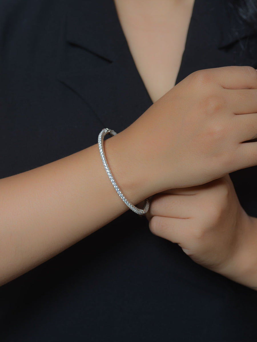 ETERNITY DIAMOND LOOK BANGLE FOR WOMEN-4